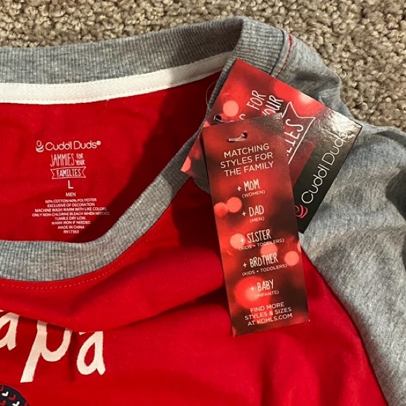 Cuddl duds Christmas pajama sets mama bear size XS Papa bear size L - Picture 6 of 6